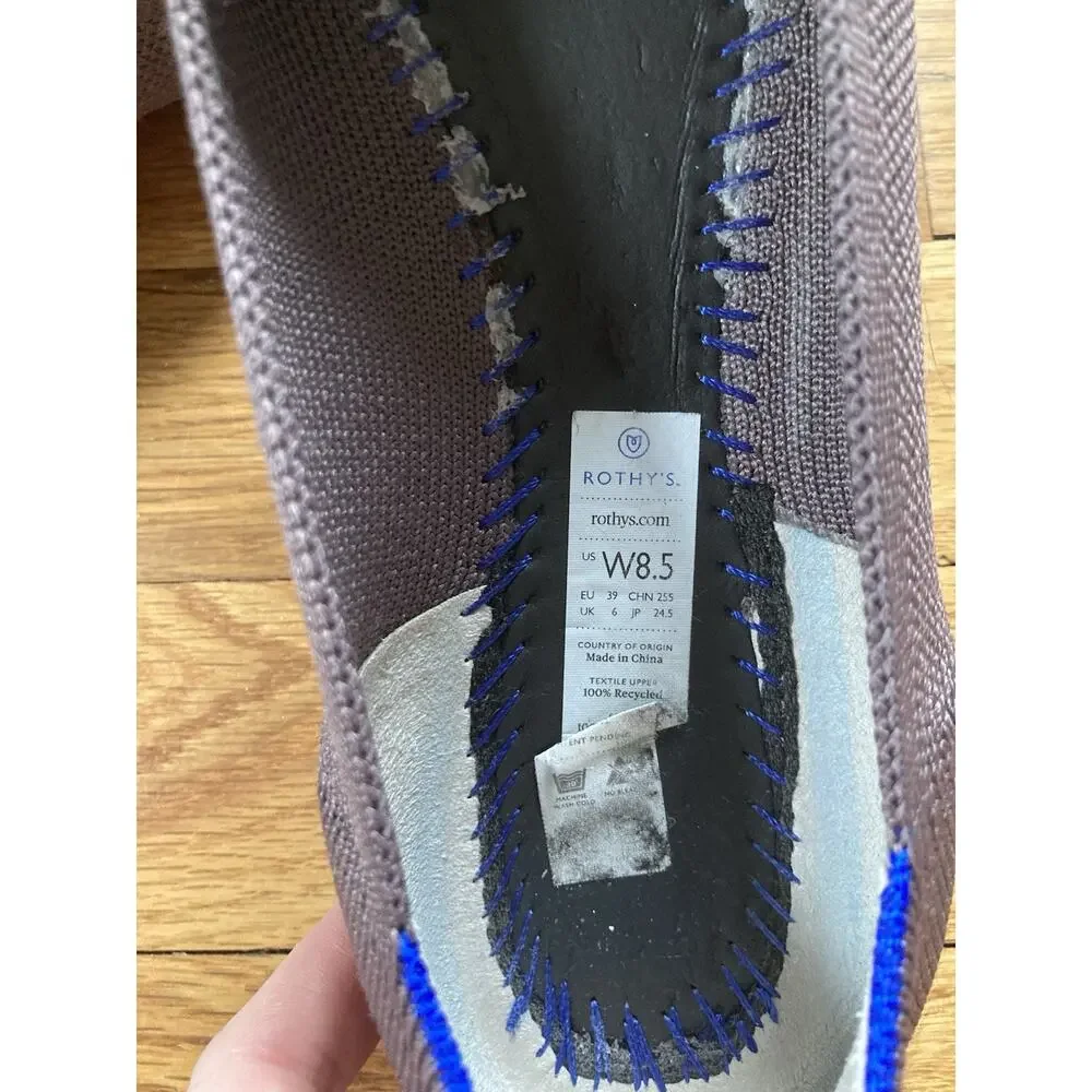 Rothy's The Point Mink Retired Slip On Flat Shoes Women's Size W8.5 Classic Prep